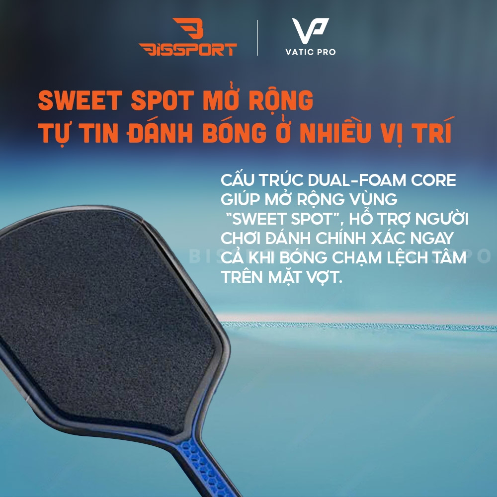 Vợt Pickleball Vatic Pro Vsol Pro V7 Chính Hãng - Lõi Carbon, Độ Nảy Hoàn Hảo, Kiểm Soát Tốt - Bền - Tăng Lực Phát Bóng